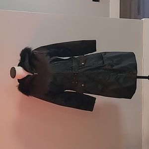 Andrew Marc black winter puffer coat jacket Small